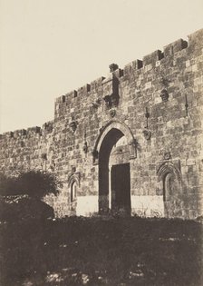 Jerusalem, Porte de David, between 1850 and 1854, printed between 1854 and 1856. Creator: Auguste Salzmann.