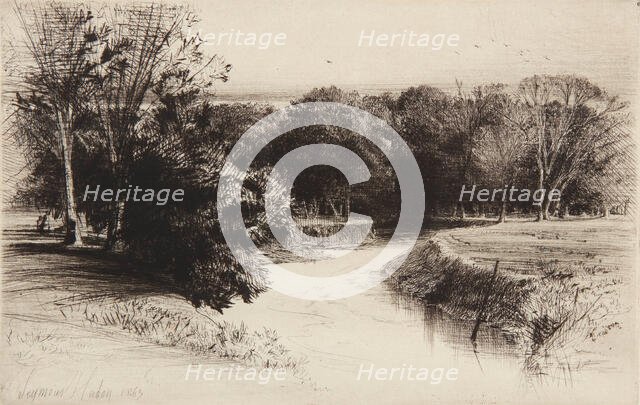 Sunset in Ireland, 1863. Creator: Francis Seymour Haden.