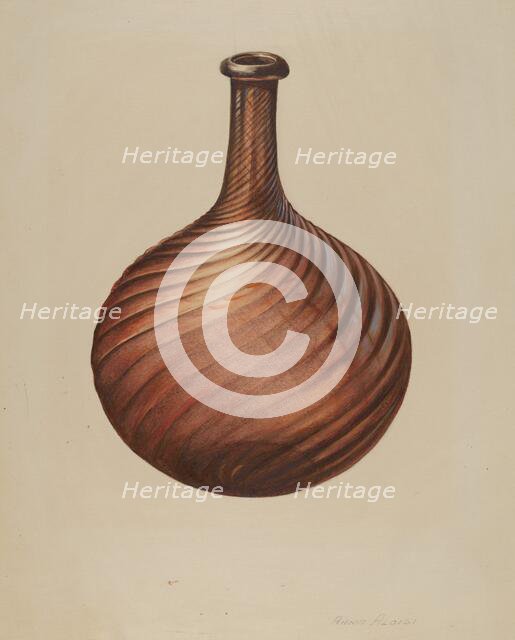 Bar Bottle, c. 1940. Creator: Anna Aloisi.