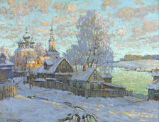 Village in the Winter Sun, 1919. Creator: Gorbatov, Konstantin Ivanovich (1876-1945).