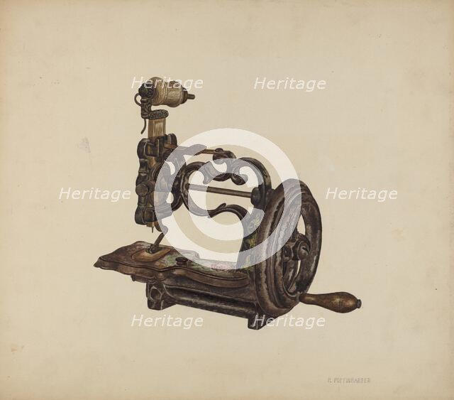 Sewing Machine, c. 1940. Creator: Paul Poffinbarger.
