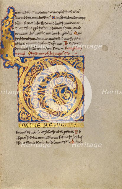 Inhabited Initial D; Breviary, 1153. Creator: Unknown.