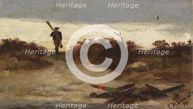 Fisherman by Water, 1886. Creator: Edward Mitchell Bannister.