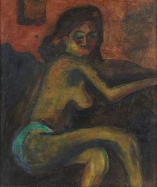 Half-naked woman. Creator: Pechstein, Hermann Max (1881-1955).