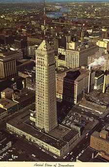 Aerial view of downtown Minneapolis, Minnesota, USA, 1970. Artist: Unknown