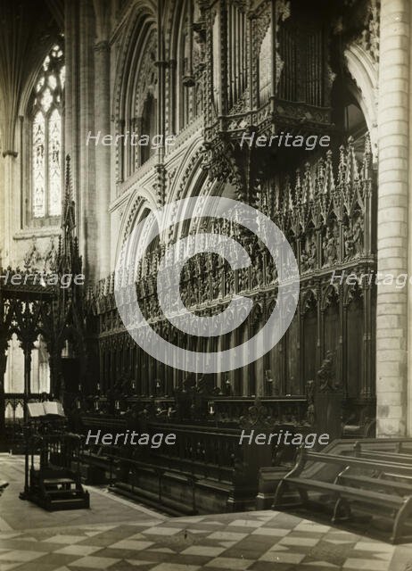 Ely Cathedral: Choir Stalls, 1891. Creator: Frederick Henry Evans.
