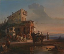 An Italian Inn, 1846. Creator: Robert Wilhelm Ekman.