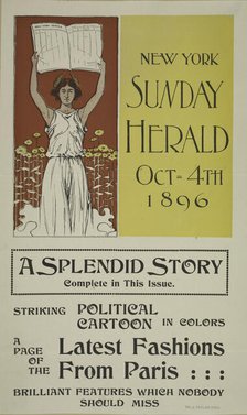 New York Sunday herald. Oct 4th 1896, c1893 - 1897. Creator: Unknown.
