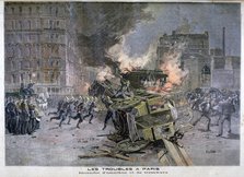 Riots in Paris, 1897. Artist: Henri Meyer