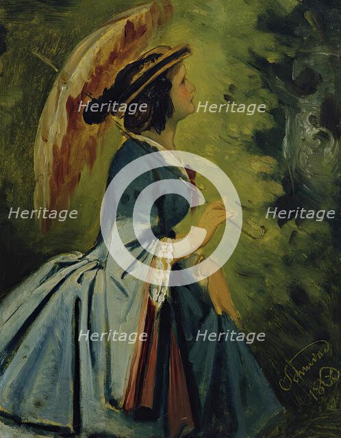 Anna Schwind, the artist's daughter, 1860. Creator: Moritz von Schwind.