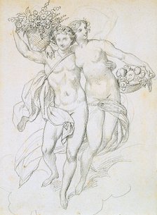 'Psyche and Cupid', c1820-1857. Artist: Achille Deveria