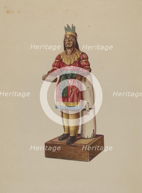 Cigar Store Indian, 1935/1942. Creator: Unknown.