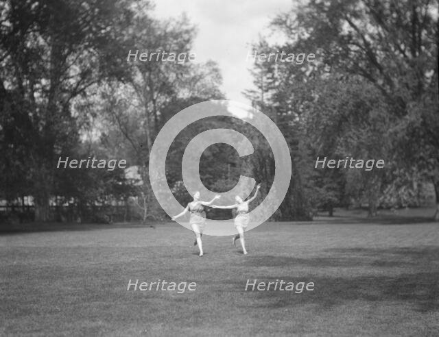 Elizabeth Duncan dancers and children, 1920 Creator: Arnold Genthe.