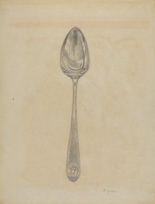 Silver Soup Spoon, c. 1936. Creator: Joseph Guarino.