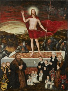 The Resurrection of Christ with Donors (Epitaph for the Badehorn Family), 1554.