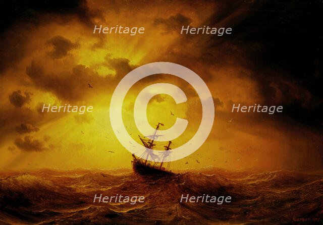 Stormy Sea, 1857. Creator: Markus Larsson.