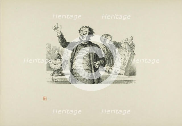 The Auction House: The Auctioneer, 1864, printed 1920. Creator: Charles Maurand.