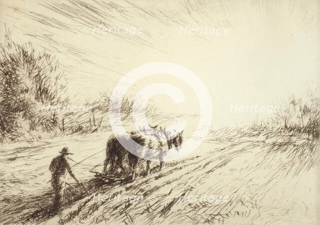 Early Plowing (Spring), 1930. Creator: Kerr Eby.