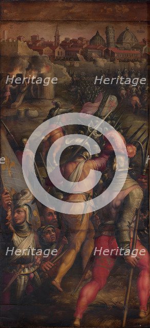 The Battle of Barbagianni near Pisa, 1563-1565. Artist: Vasari, Giorgio (1511-1574)