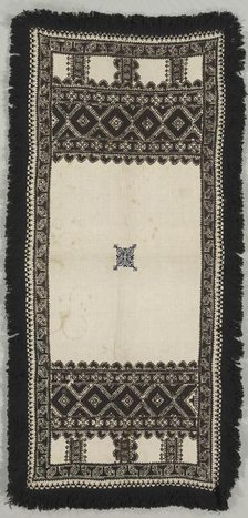 Embroidered Mat or a Paños de Ofrenda, 19th century. Creator: Unknown.