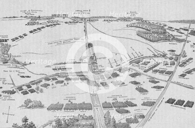 'The Field of Waterloo on the Morning of the Battle, Sunday, June 18, 1815', 1902. Artist: Richard Simkin.