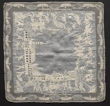 Embroidered Handkerchief, 1850-1899. Creator: Unknown.