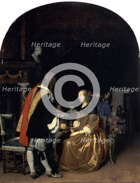 'The Oyster Meal', 1659.  Artist: Frans van Mieris