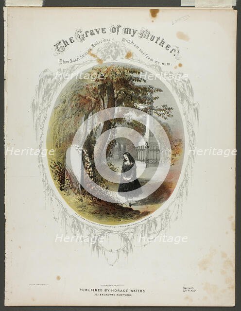 The Grave of My Mother, 1853. Creator: Napoleon Sarony.
