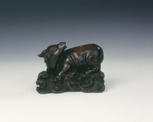 Black wood unicorn, China, early 17th century. Artist: Unknown