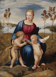 Madonna del Cardellino, copy after Raphael (Raffaello Sanzio), 1840-1884. Creator: Carl Peter Mazer.