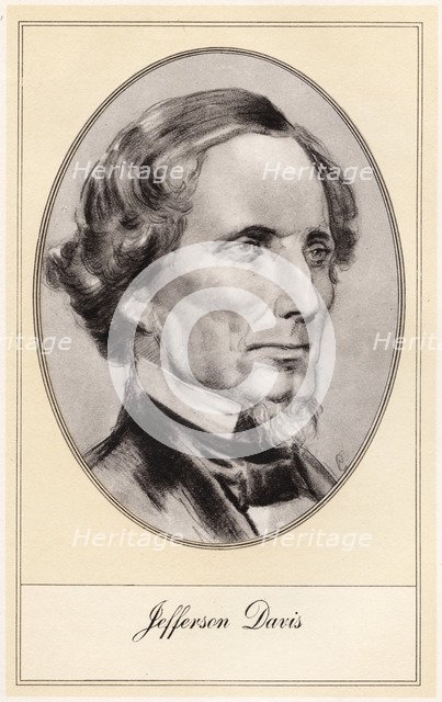 Jefferson Davis, American soldier and politician, (early 20th century). Artist: Gordon Ross