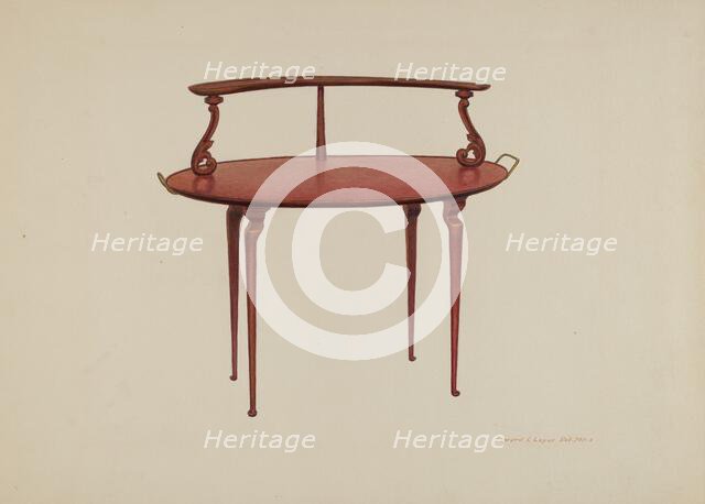 Serving Table, c. 1938. Creator: Edward L Loper.