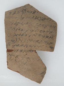 Ostrakon with a Letter, Coptic, 600. Creator: Unknown.