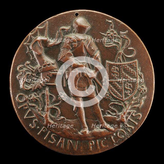 Sigismondo Armed and Holding a Sword [reverse], c. 1445. Creator: Pisanello.