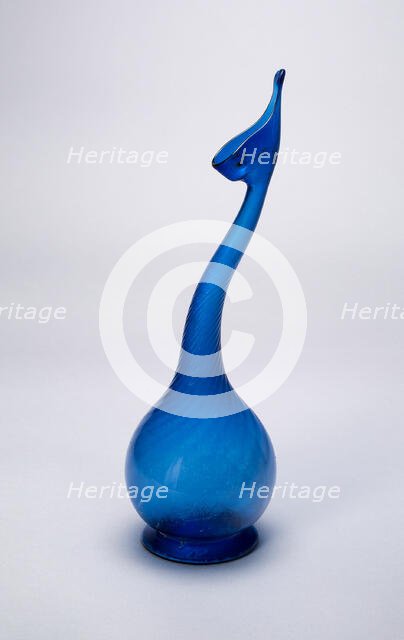 Swan-necked flask, Qajar dynasty (1796-1925), 19th century. Creator: Unknown.