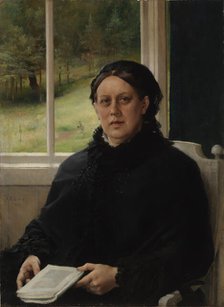 Portrait of the Artist's Mother Alexandra Edelfelt, 1883. Creator: Albert Edelfelt.