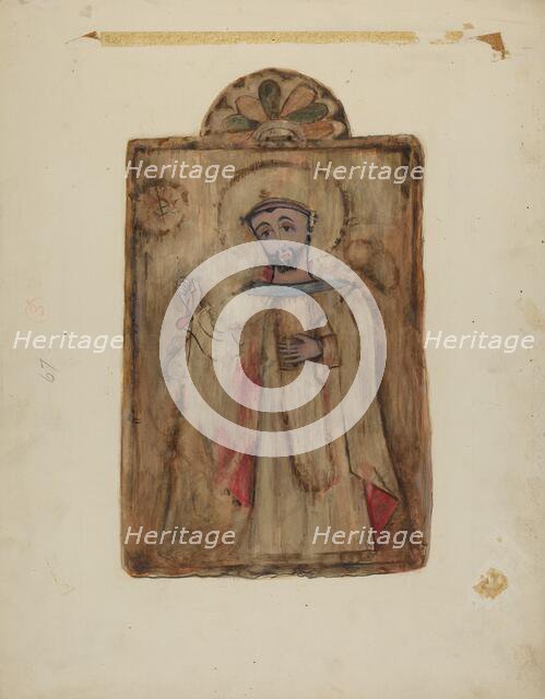 Santos Retablos, 1936. Creator: Maude Valle.