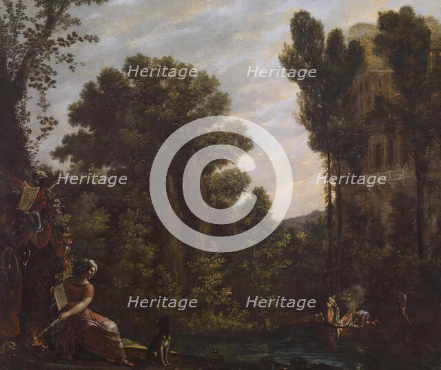 Landscape with a Scene of Witchcraft, 1620-1644. Creator: Agostino Tassi.