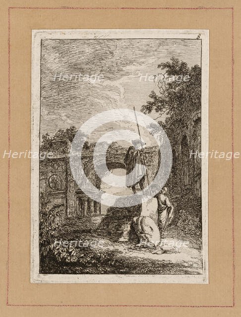 Plate Eight from Evenings in Rome, 1763/64. Creator: Hubert Robert.