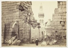 Entrance to the Great Temple, Luxor, 1857. Creator: Francis Frith.