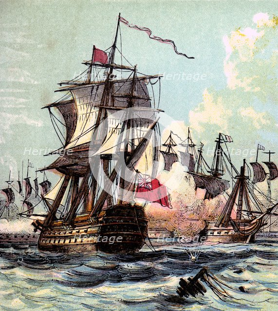 'Lord Howe's Victory', 1794 (c1850s). Artist: Unknown