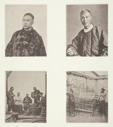 A Cantonese Gentleman; A Cantonese Gentleman; Schroffing Dollars; Reeling Silk, c. 1868. Creator: John Thomson.