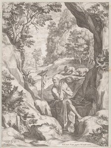 St Jerome Penitent in the Wilderness, 1573. Creator: Cornelis Cort.