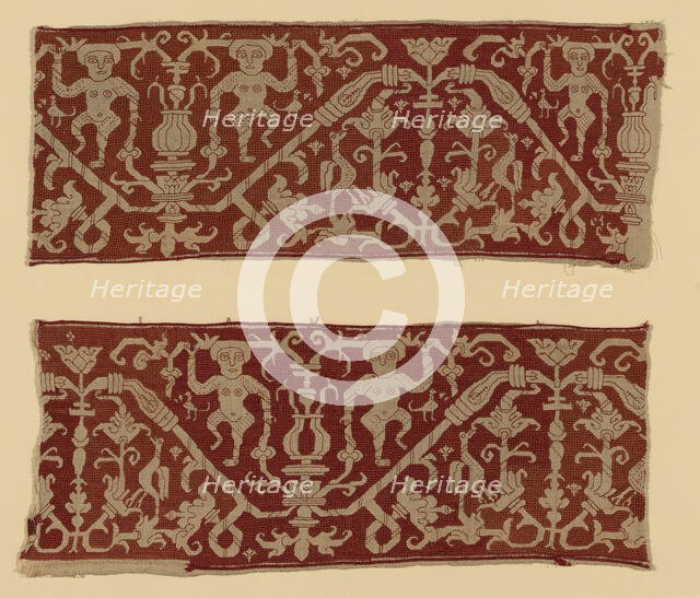 Two Border Fragments, Spain, Late 16th/early 17th century. Creator: Unknown.