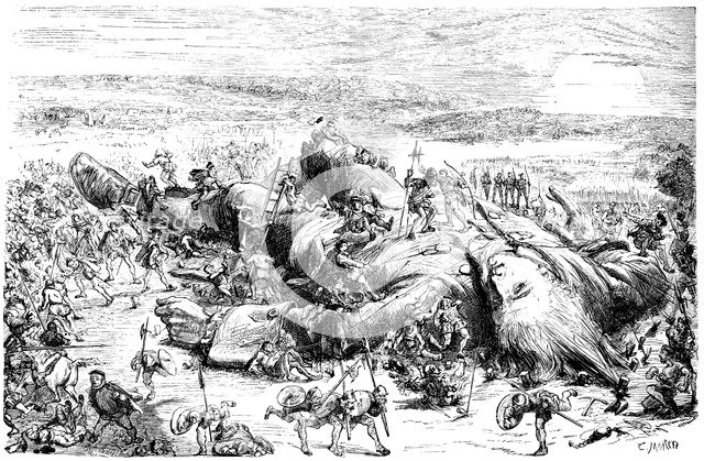 Gulliver in Lilliput, 1876. Artist: T Morten