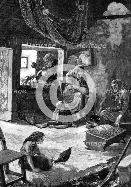 Irish Sketches: a fisherman's cabin in Connemara, 1880. Creator: Unknown.