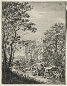 Ox-Cart. View between Ancona and Sinigaglia. Creator: Jan Both (Dutch, c. 1618-1652); Matham.