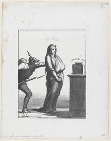 Ce que certains journaux appeleraient une election libre, 1870. Creator: Honore Daumier.