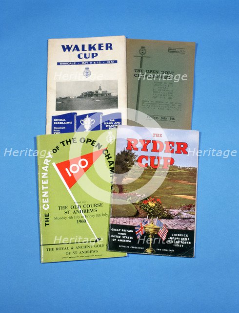 Golf tournament programmes, 1950-61. Artist: Unknown