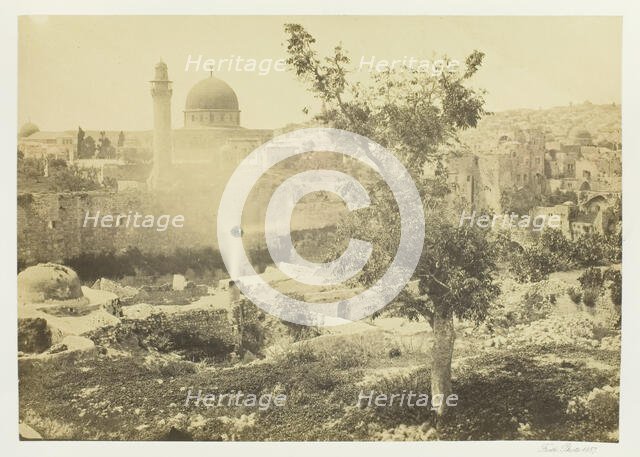 The Mosque of Omar, Jerusalem, 1857. Creator: Francis Frith.